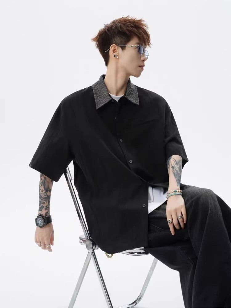 2026 새로운 아메리칸 레트로 체크무늬 반팔 셔츠 남녀 여름 루즈핏 캐주얼 체크무늬 셔츠 반소매 맨위 상세 이미지 21