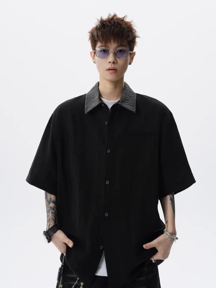 2026 새로운 아메리칸 레트로 체크무늬 반팔 셔츠 남녀 여름 루즈핏 캐주얼 체크무늬 셔츠 반소매 맨위 상세 이미지 22