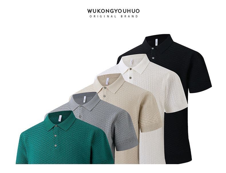2026 새로운 반팔 여름 POLO 칼라 반팔 티셔츠 남자 아메리칸 레트로 cleanfit 폴로 칼라 니트 스웨터 맨위 상세 이미지 2