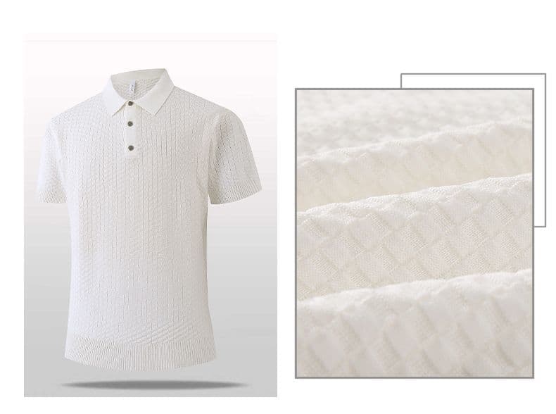 2026 새로운 반팔 여름 POLO 칼라 반팔 티셔츠 남자 아메리칸 레트로 cleanfit 폴로 칼라 니트 스웨터 맨위 상세 이미지 7