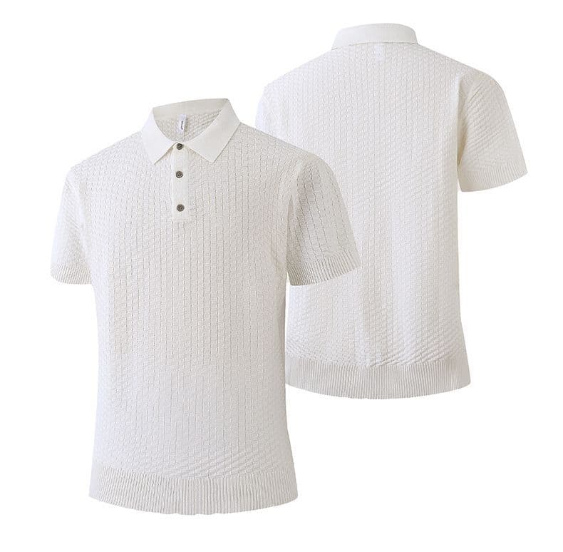 2026 새로운 반팔 여름 POLO 칼라 반팔 티셔츠 남자 아메리칸 레트로 cleanfit 폴로 칼라 니트 스웨터 맨위 상세 이미지 8