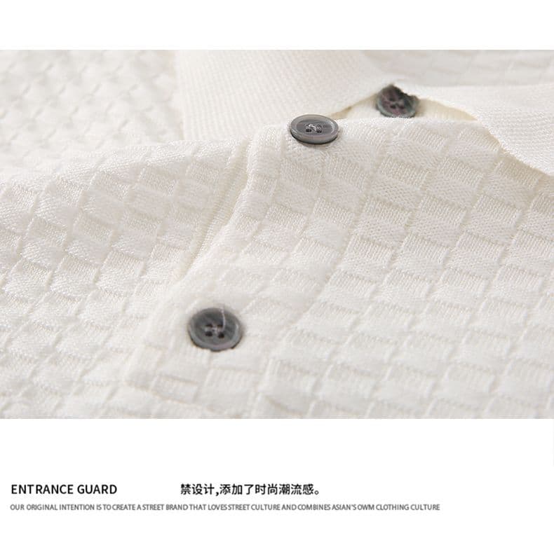 2026 새로운 반팔 여름 POLO 칼라 반팔 티셔츠 남자 아메리칸 레트로 cleanfit 폴로 칼라 니트 스웨터 맨위 상세 이미지 16