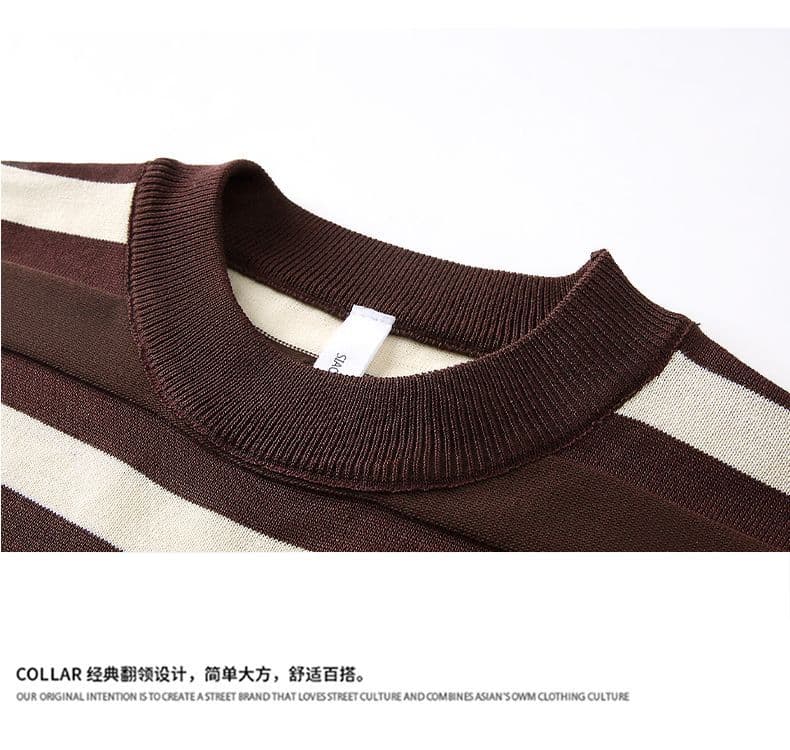2026 여름 새로운 남성 흑백 줄무늬 POLO 셔츠 여름 착용 가져 가라. 성숙한 꾸준한 남성 의류 배색 반팔 t 상세 이미지 11