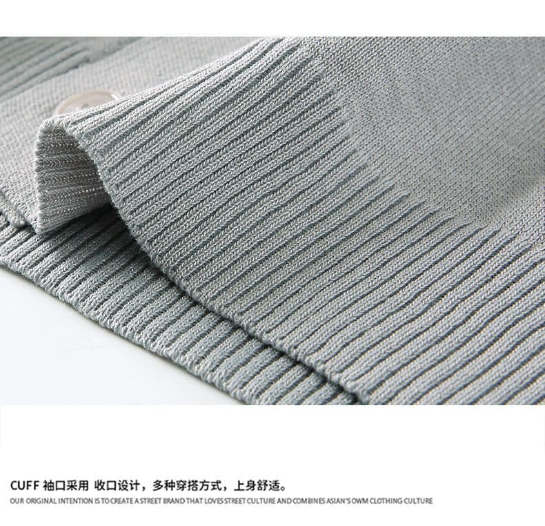 2026 새로운 반팔 아메리칸 니트 반팔 남녀 새로운 cleanfit 차가운 센스 폴로 칼라 반소매 오픈 가디건 티셔츠 상세 이미지 13