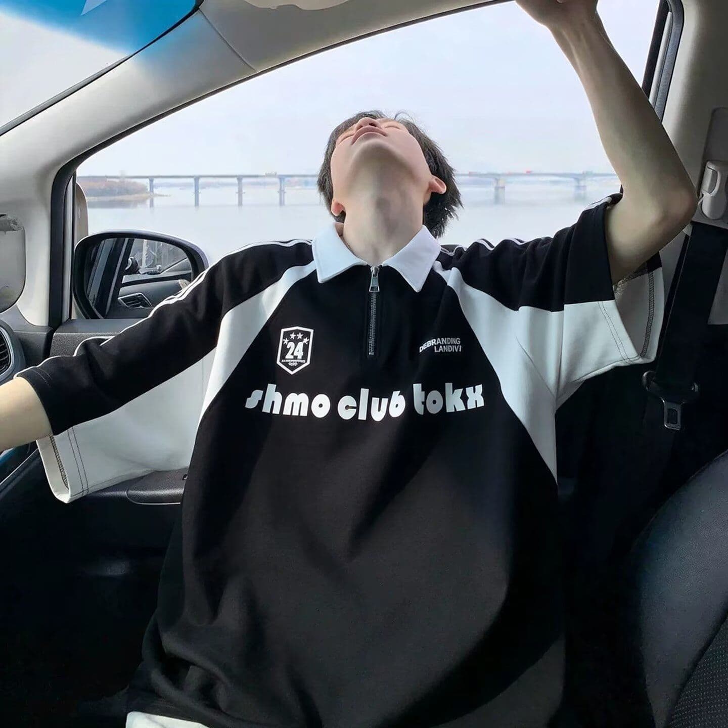 2026 새로운 아메리칸 하프 지퍼 POLO 셔츠 반팔 티셔츠 유입 여름 스티치 슬리브 동정 맨위 서비스 상세 이미지 2