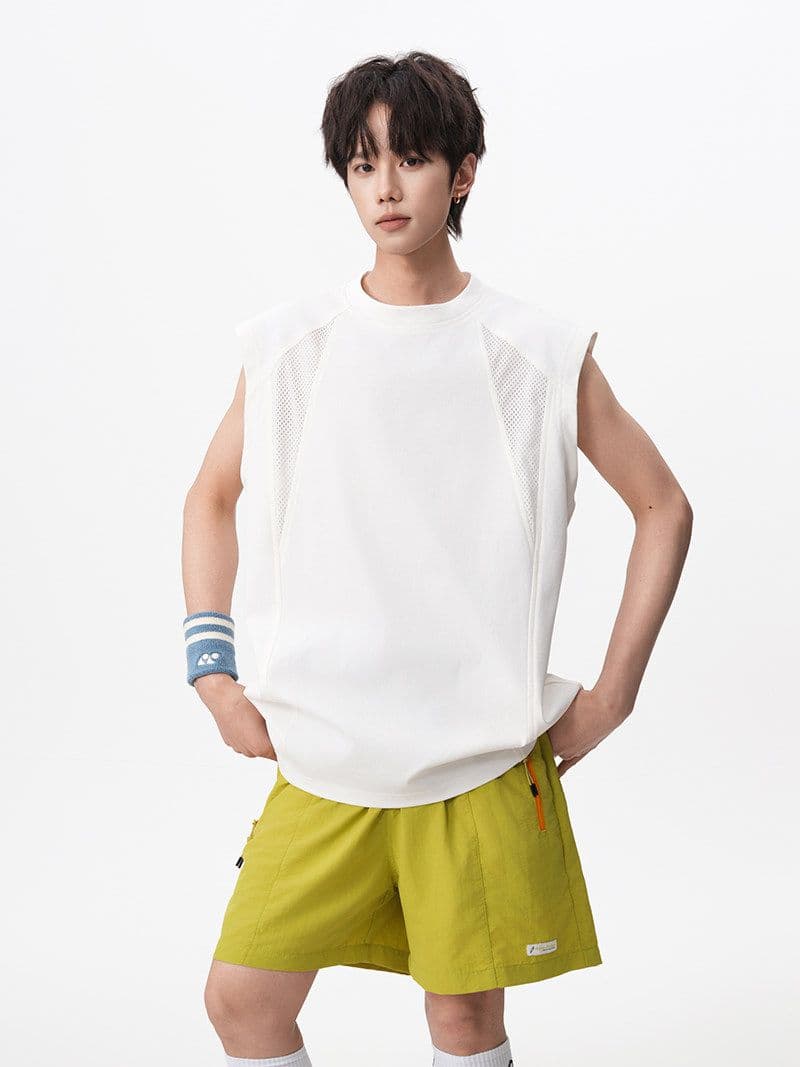 2026 새로운 야외 해체 메쉬 통기성 운동 속도 건조한 조끼 남녀 여름 차가운 센스 민소매 티셔츠 상세 이미지 11