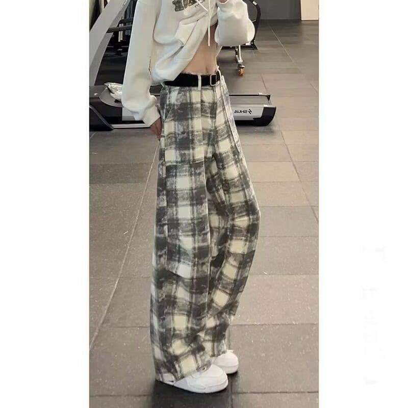 2026 새로운 캐주얼 루즈핏 청바지 아메리칸 레트로 조수 브랜드 높음 거리 넓은 다리 워싱 남녀 긴 바지 트렌드 이미지 2