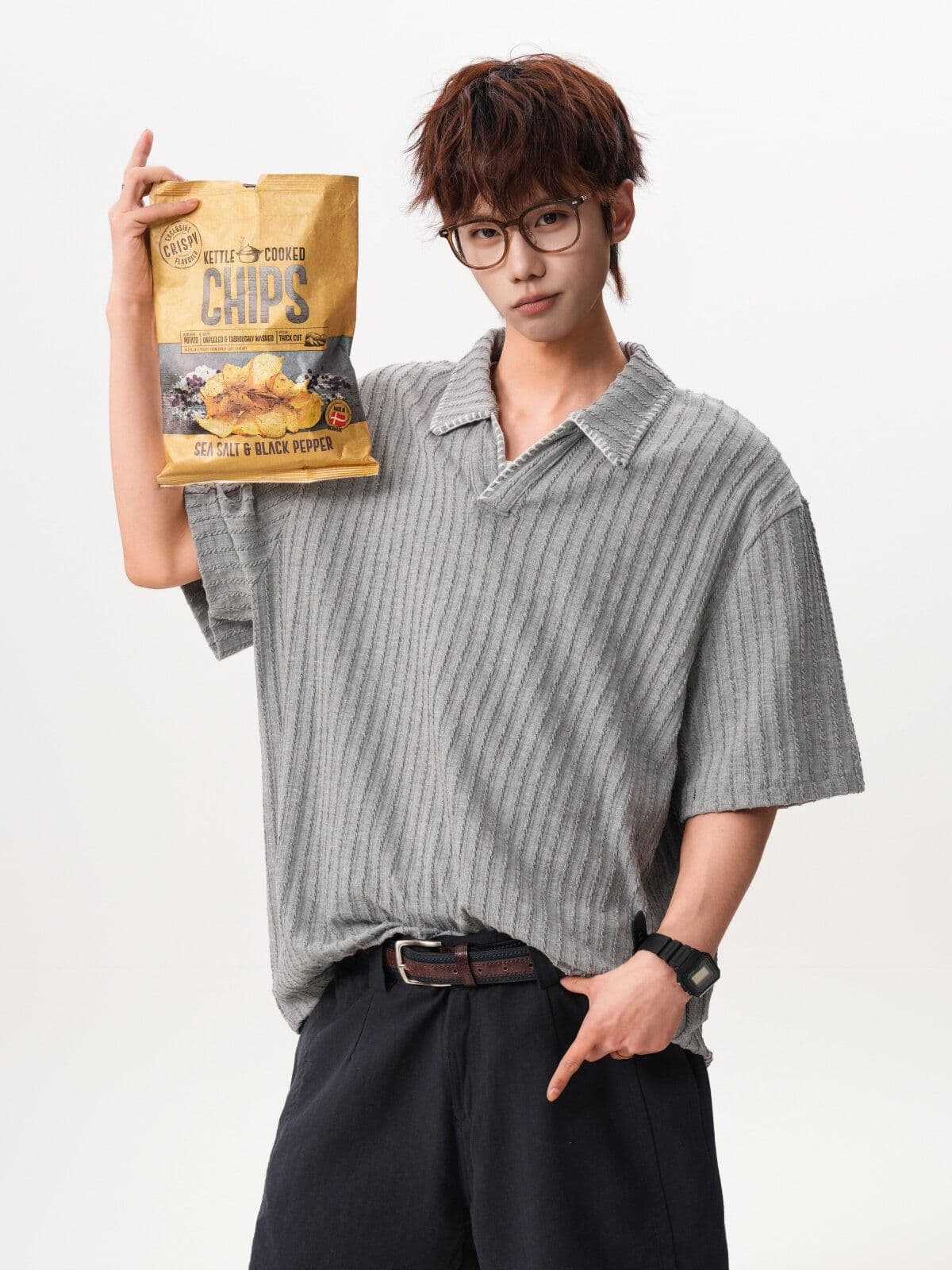 2026 새로운 오래된 돈 바람 레트로 폴로 칼라 POLO 셔츠 여름 높음 거리 손 바느질 반팔 조수 브랜드 니트 스웨터 상세 이미지 4