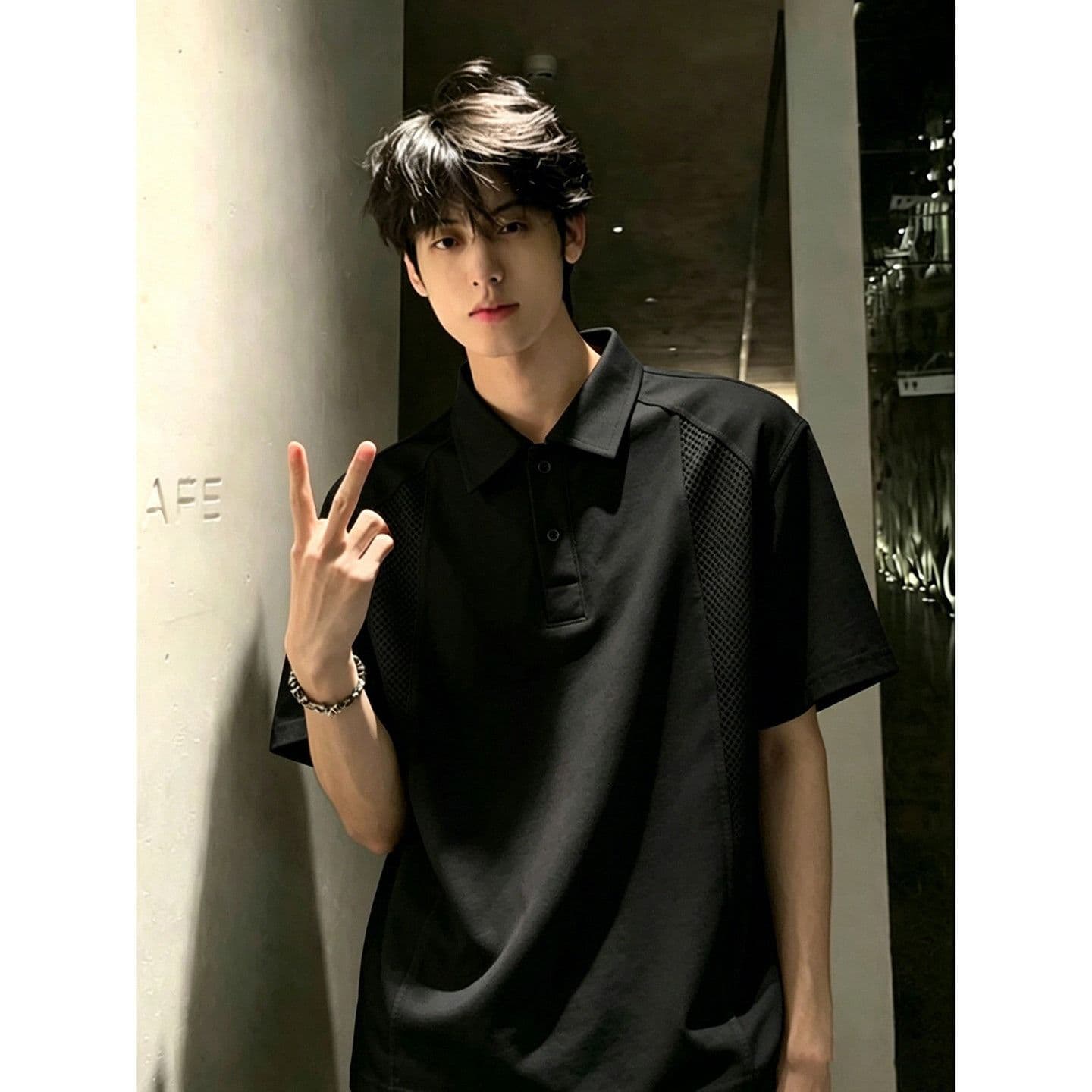 2026 아메리칸 메쉬 속도 건조한 POLO 셔츠 남자 반팔 여름 해체 긍정적 인 어깨 폴로 칼라 차가운 센스 티셔츠 반소매 맨위 이미지 4
