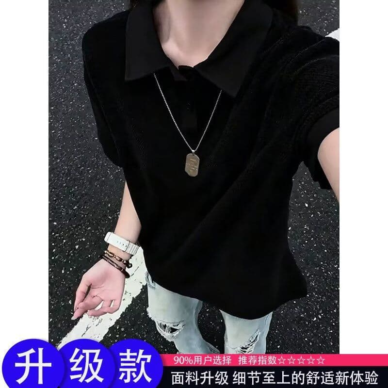 작은 대중 디자인 센스 폴로 칼라 패치워크 페이크 레이어드 POLO 셔츠 남자 반팔 여름 조수 브랜드 루즈핏 반소매 티셔츠 맨위 이미지 2