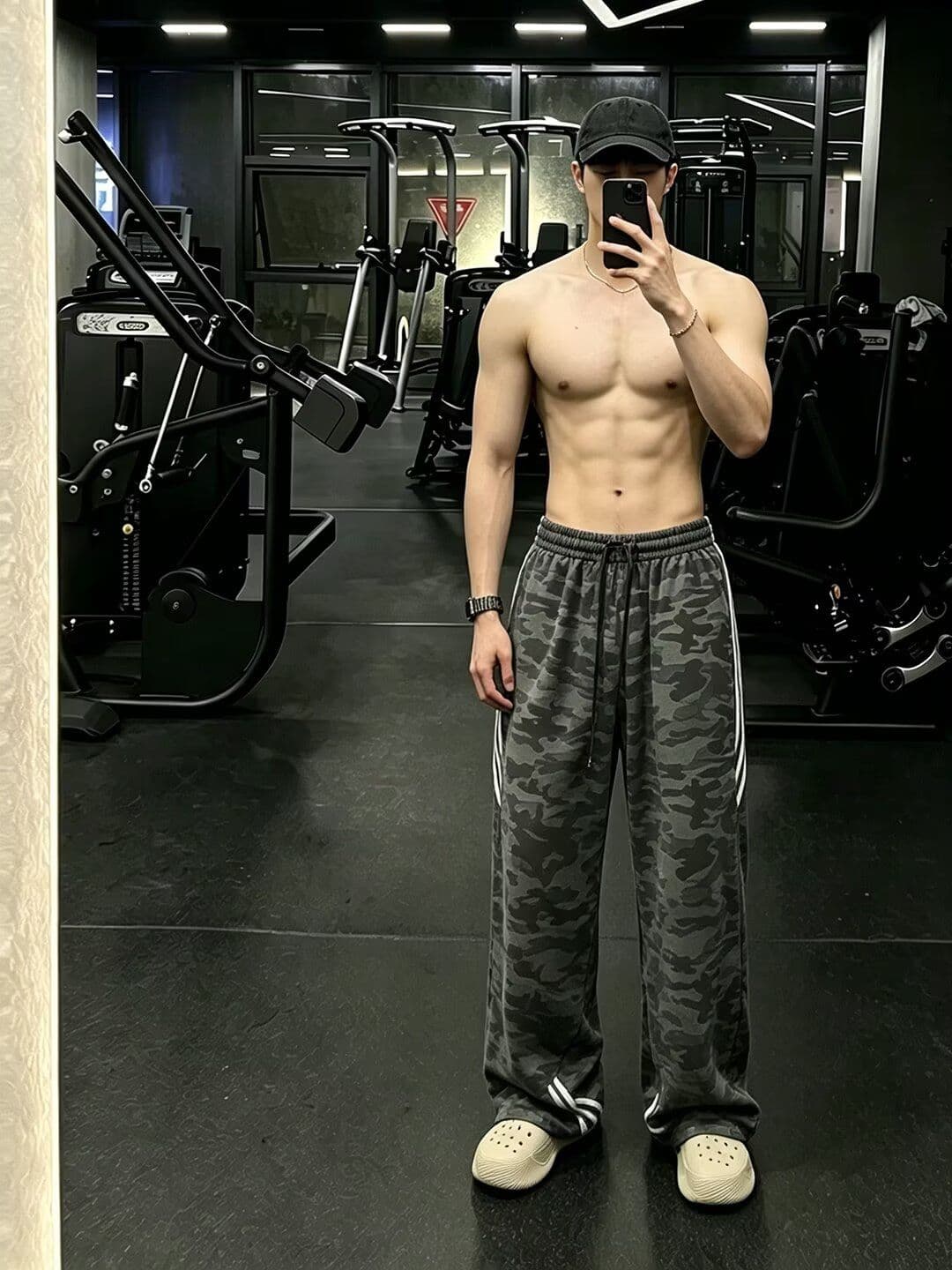 2026 새로운 아메리칸 레트로 카모플라주 캐주얼 운동 바지 남자 여자 거리 여름 루즈핏 넓은 다리 스트레이트 웨이 바지 상세 이미지 1