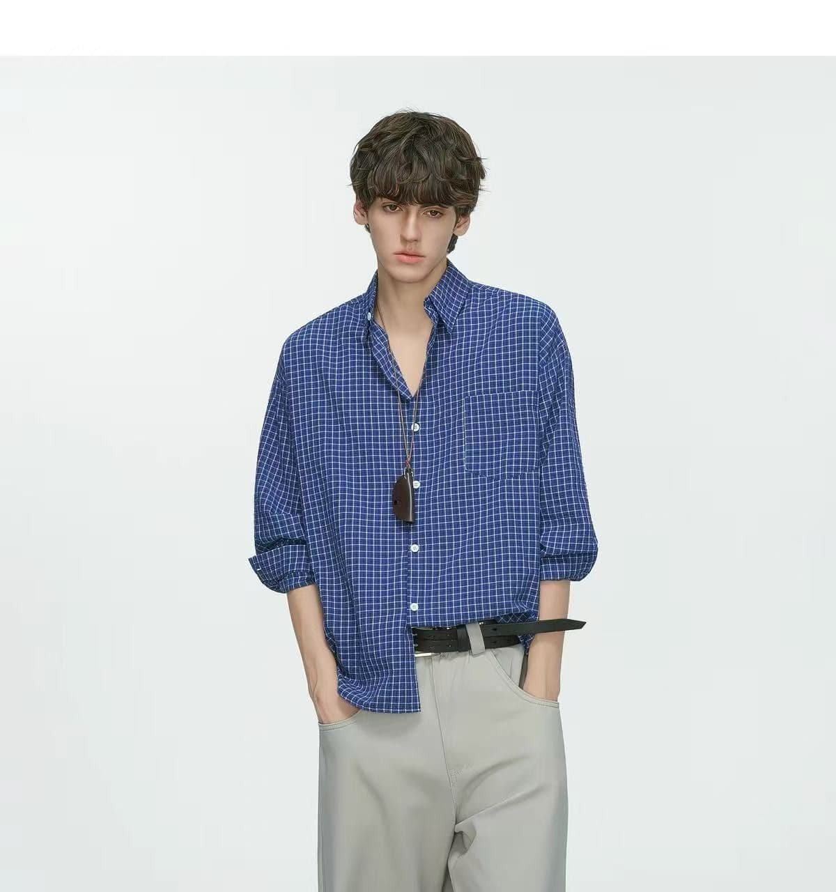 2026 새로운 일본식 캐주얼 바람 다용도 남성 긴팔 높음 지혜 센스 조수 브랜드 패션 스택 착용 고급 셔츠 재킷 상세 이미지 20