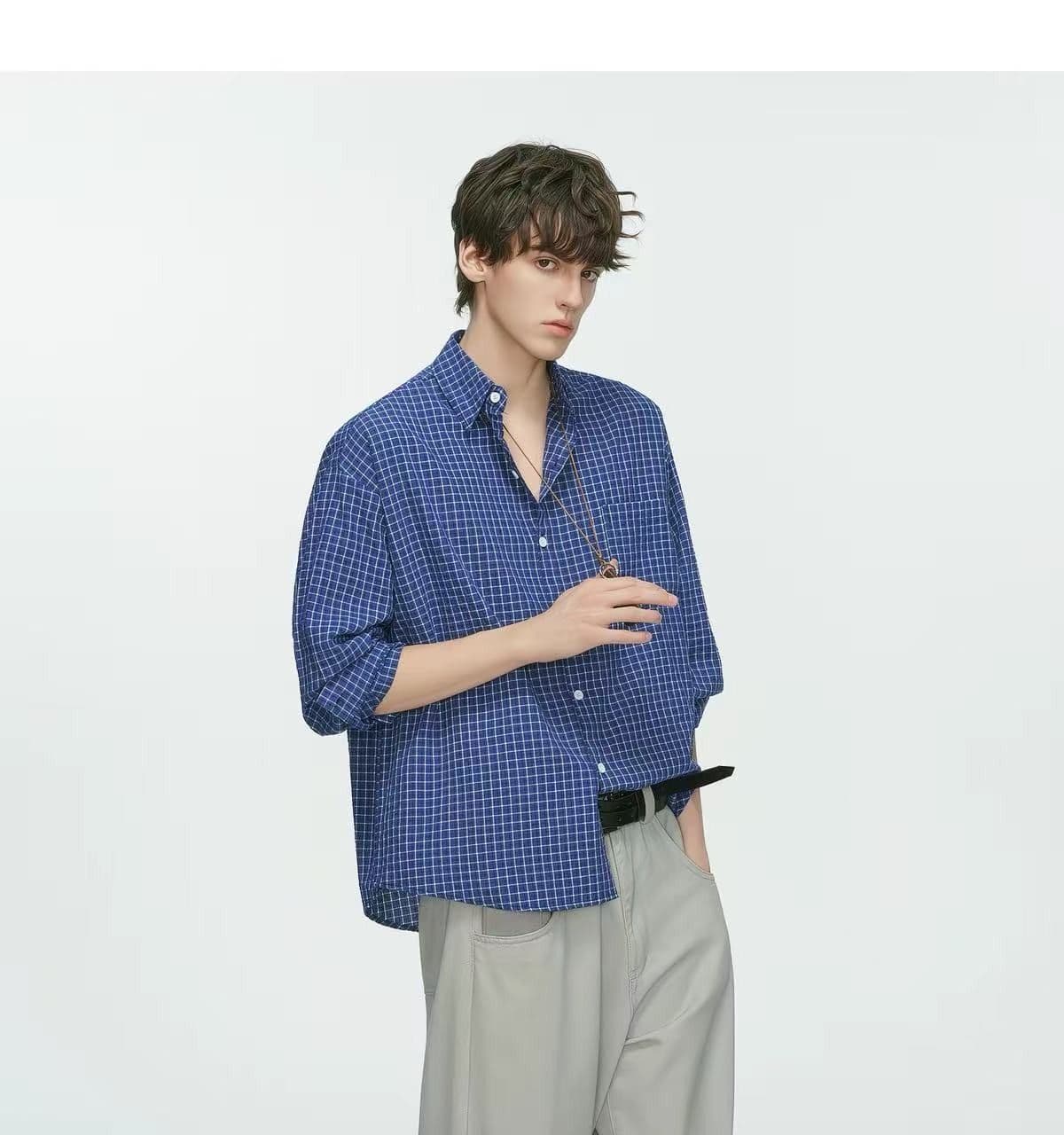 2026 새로운 일본식 캐주얼 바람 다용도 남성 긴팔 높음 지혜 센스 조수 브랜드 패션 스택 착용 고급 셔츠 재킷 상세 이미지 23