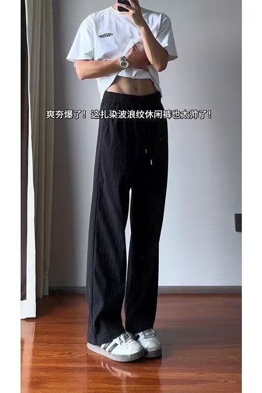 2026 스트레이트 와이드 레그 팬츠 남자 봄 가을 아메리칸 질감 센스 청소년 남자 긴 바지 트렌드 새로운 ins 인기 이미지 4