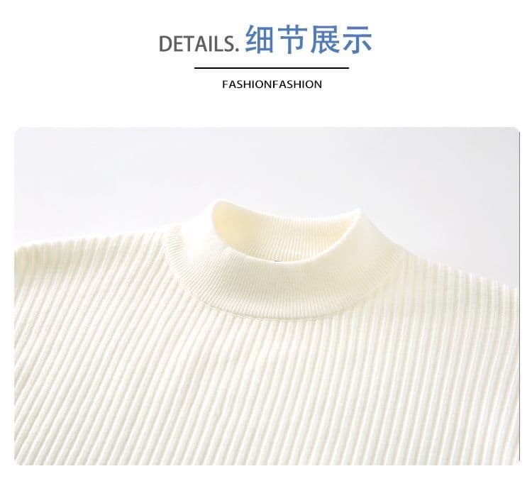 2026 새로운 오래된 돈 바람 질감 센스 아메리칸 긍정적 인 어깨 스웨터 남자 겨울 스웨터 cleanfit 니트 기본 셔츠 상세 이미지 17