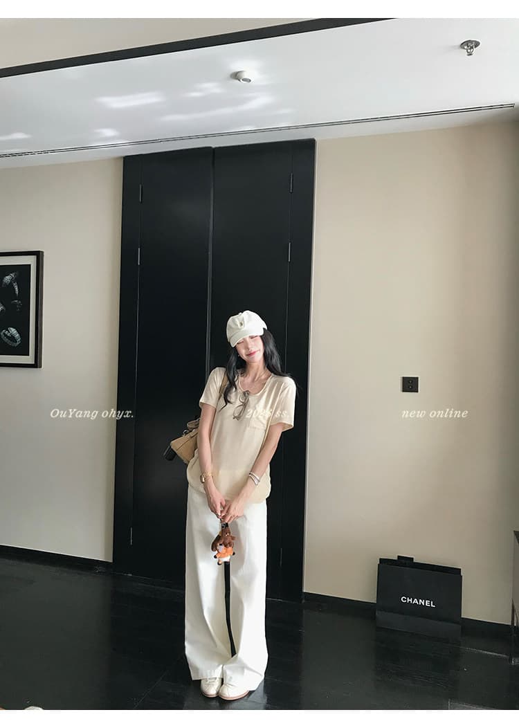 지구 Ouyang 잡초와 함께 자란 허리 머리 스트레이트 다리 소 2.0 업그레이드 무거운 업그레이드 활성 염색 워시 선 흔적 청바지 상세 이미지 13