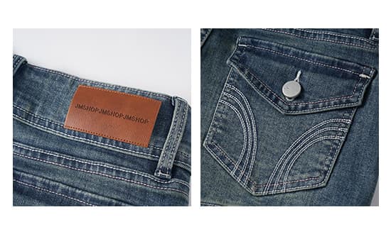 jmshop 핏 스타일 노크 좋은 ~ 중 vtg 센스 작은 반바지 하이웨이스트 이중 버튼 펭 넓적 다리 데님 반바지 레트로 핫 바지 상세 이미지 4