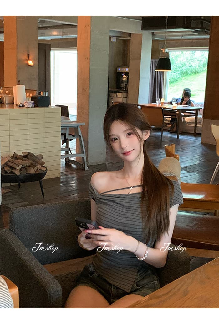 jmshop 핏 스타일 노크 좋은 ~ 중 vtg 센스 작은 반바지 하이웨이스트 이중 버튼 펭 넓적 다리 데님 반바지 레트로 핫 바지 상세 이미지 27