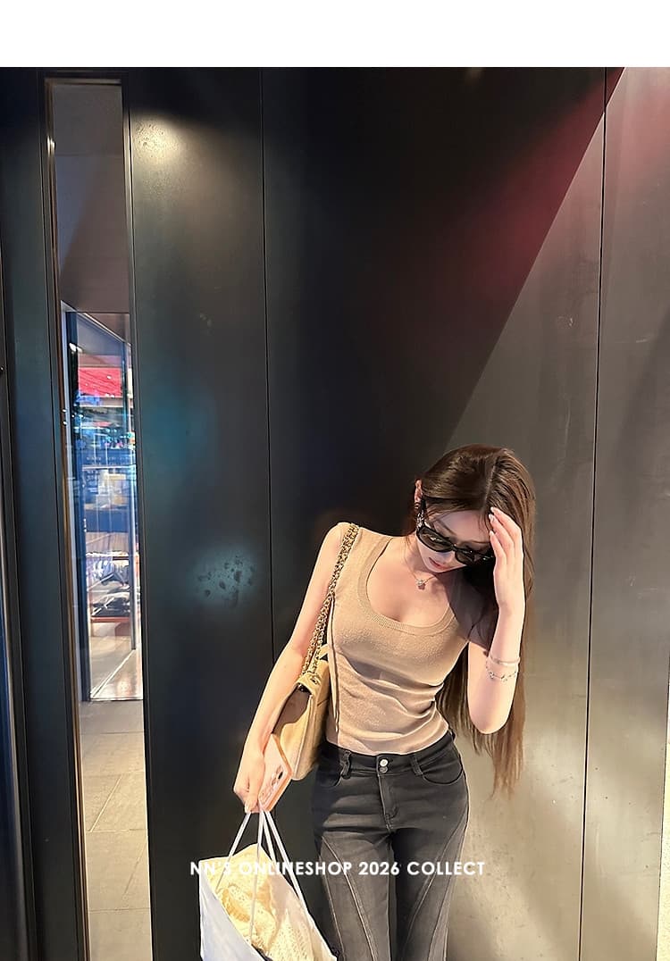 첸 좋은 난 nns 하프 한 바지 레트로 마 오래된 워싱 블랙 곡선 분할선 부츠컷 청바지 상세 이미지 16