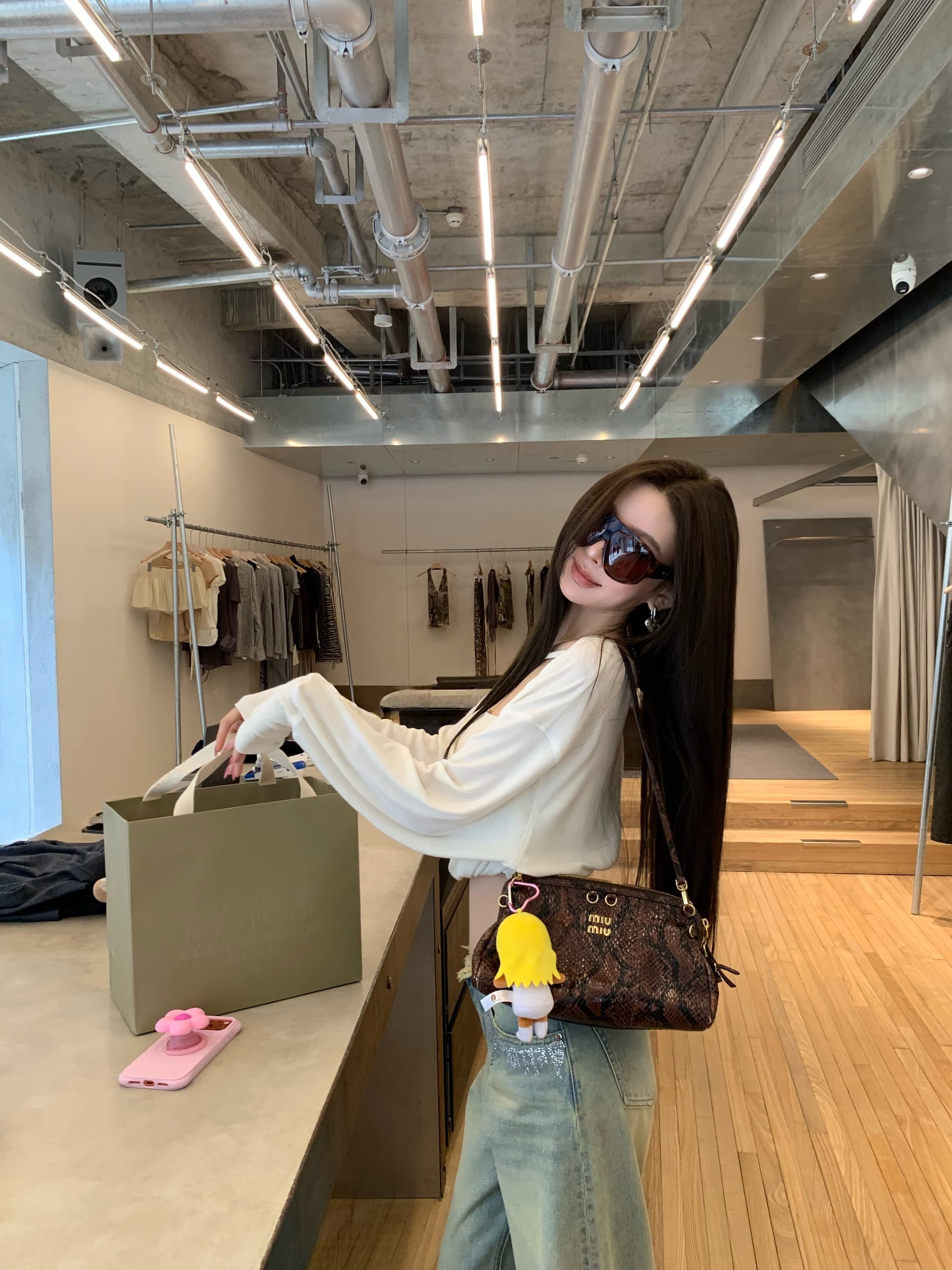 fbblimit 유성 가을 거친 가장자리 로우 웨이스트 레트로 워싱 마 오래된 핫픽스 청바지 다용도 스트레이트 팬츠 상세 이미지 20