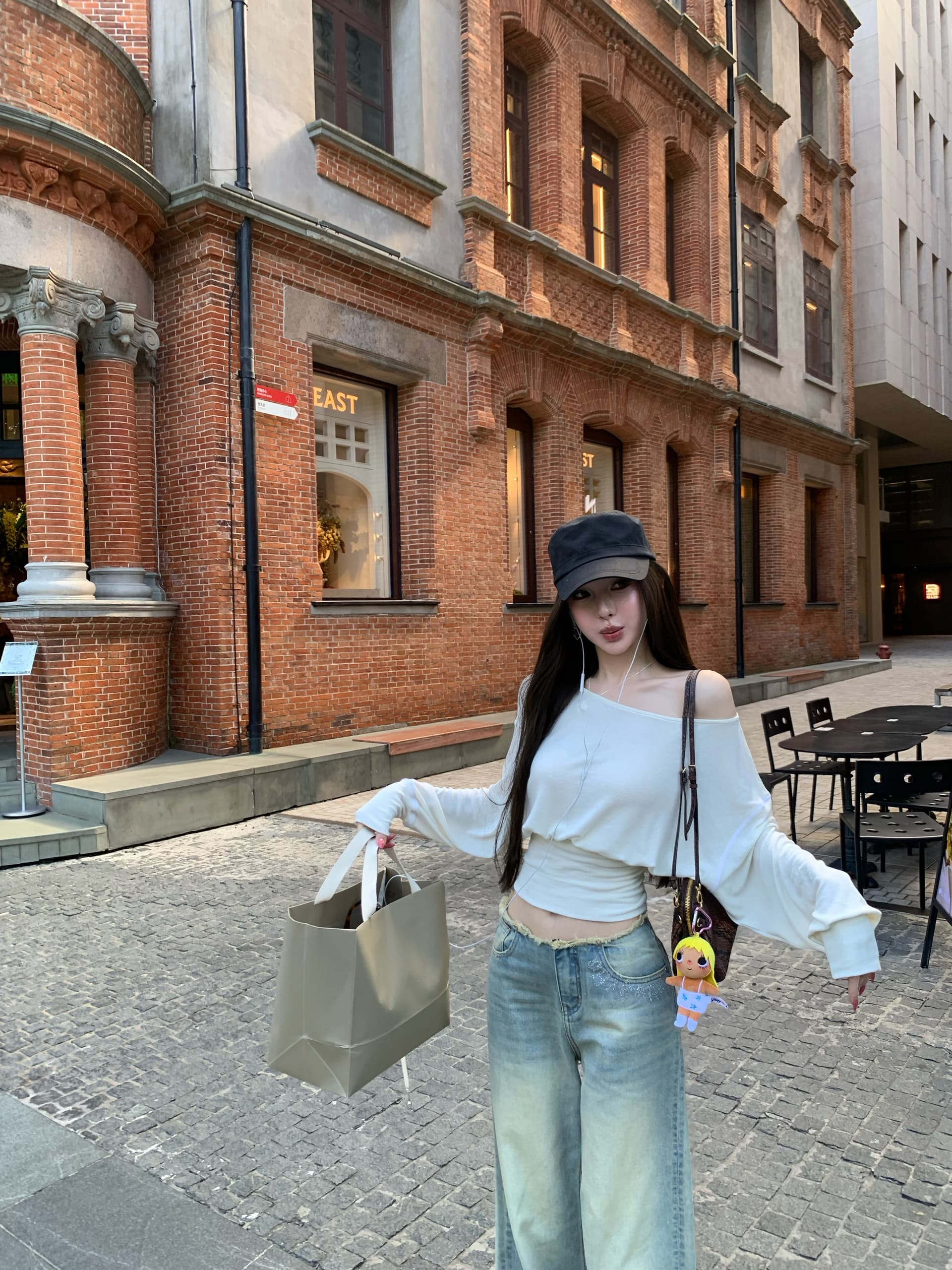 fbblimit 유성 가을 거친 가장자리 로우 웨이스트 레트로 워싱 마 오래된 핫픽스 청바지 다용도 스트레이트 팬츠 상세 이미지 32