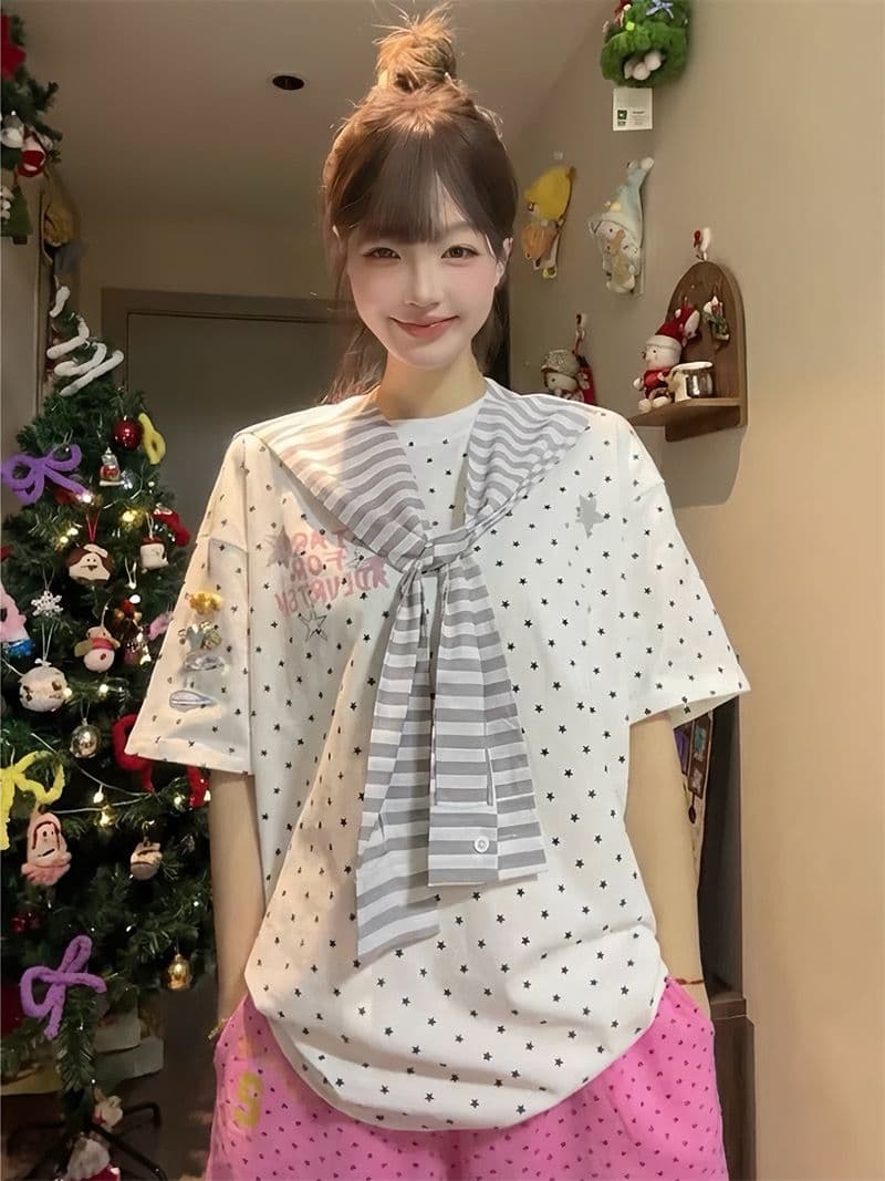 정가 순면 220 그램 빗질하다 닫기 반팔 티셔츠 여성 상세 이미지 5