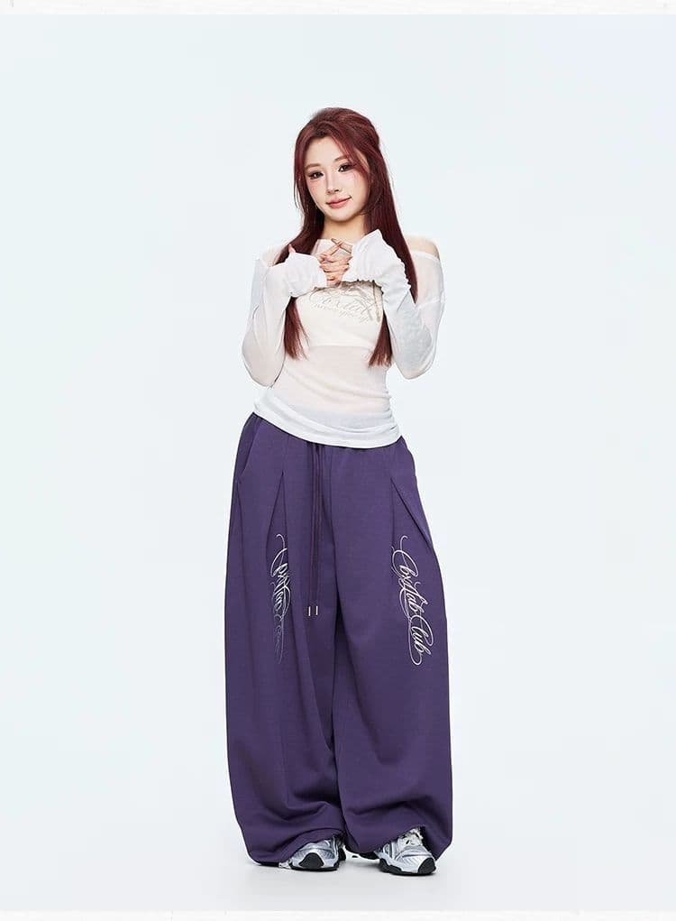 스트리트 댄스 트롤 춤 조수 브랜드 오래된 돈 액체 뜨거운 은 봄 여름 새로운 운동 웃음 하 핫걸 춤추기 버전 캐주얼 긴 바지 상세 이미지 9