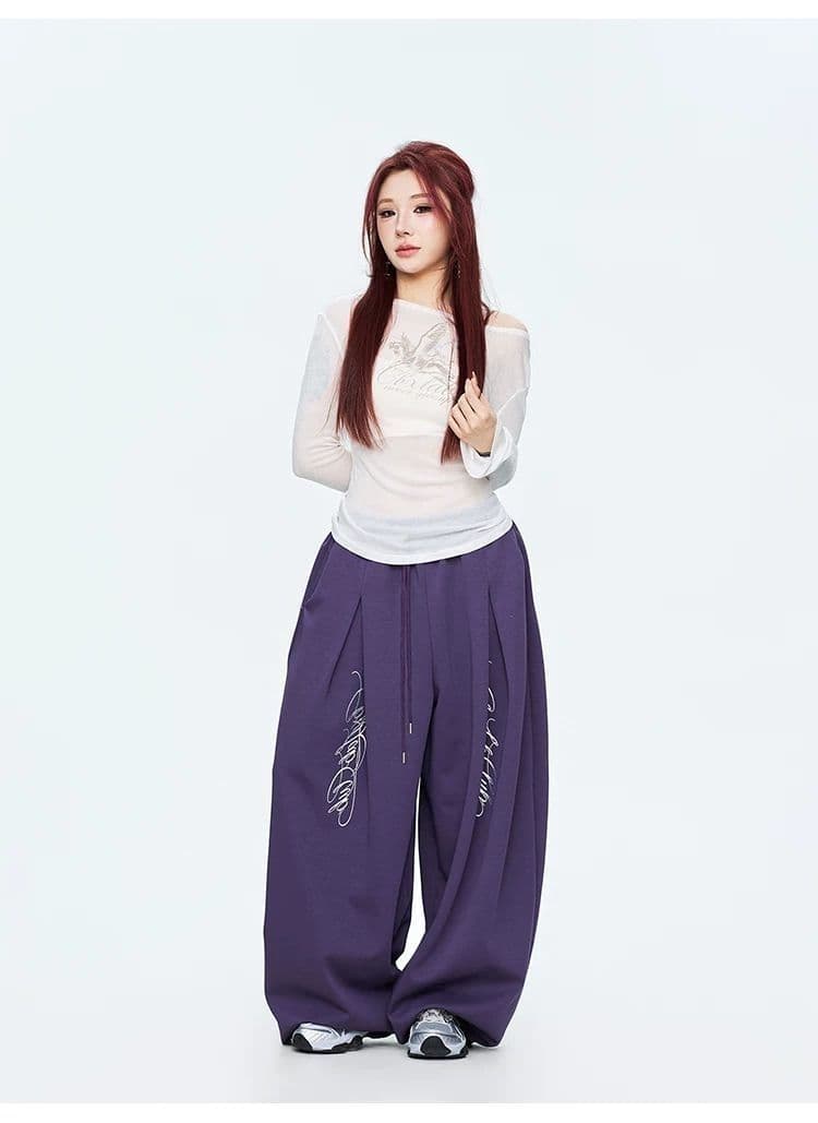 스트리트 댄스 트롤 춤 조수 브랜드 오래된 돈 액체 뜨거운 은 봄 여름 새로운 운동 웃음 하 핫걸 춤추기 버전 캐주얼 긴 바지 상세 이미지 12