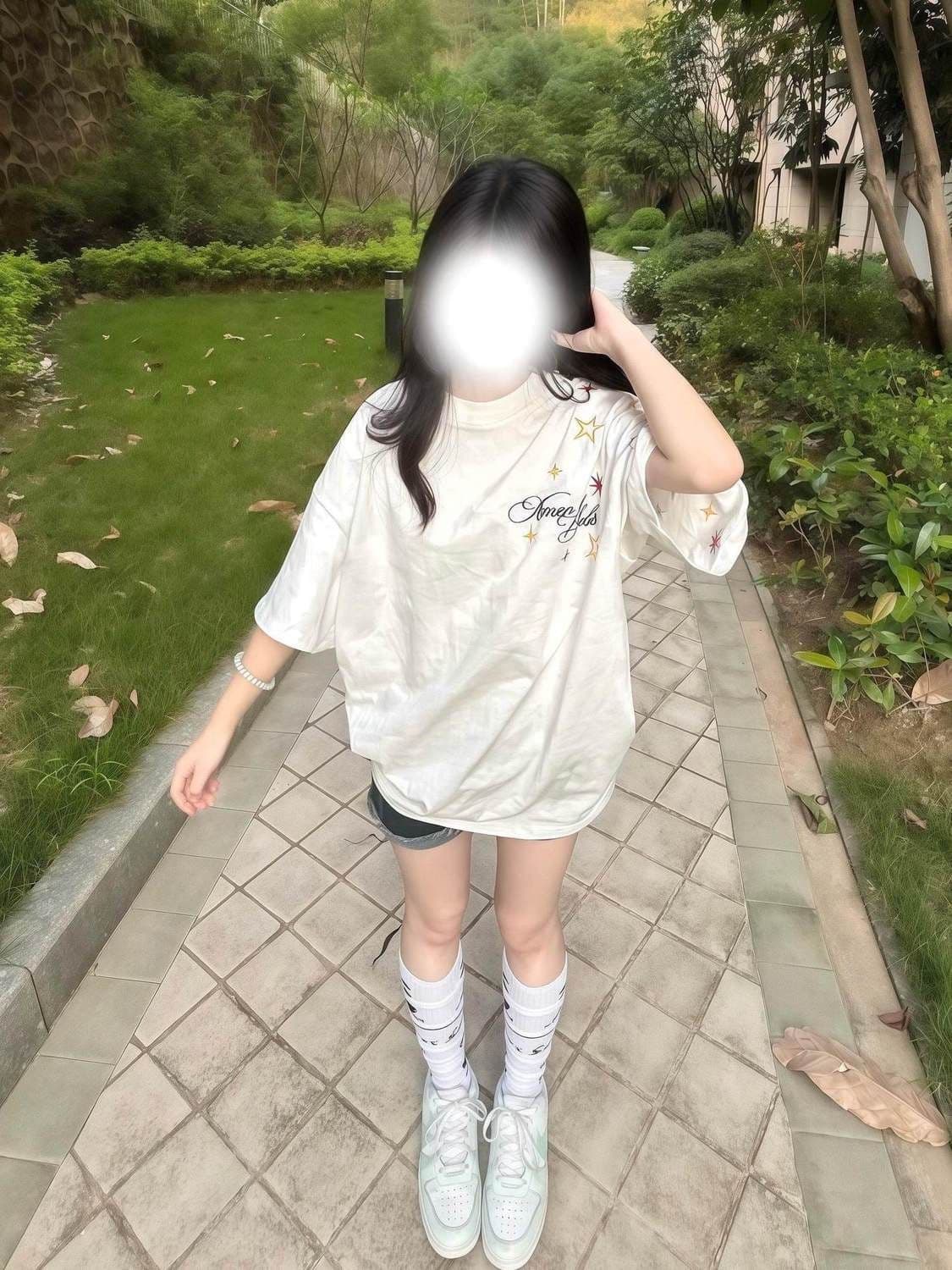정가 구슬 조각 자수 네리 가게 천 순면 220 그램 빗질하다 닫기 반팔 티셔츠 여성 상세 이미지 8