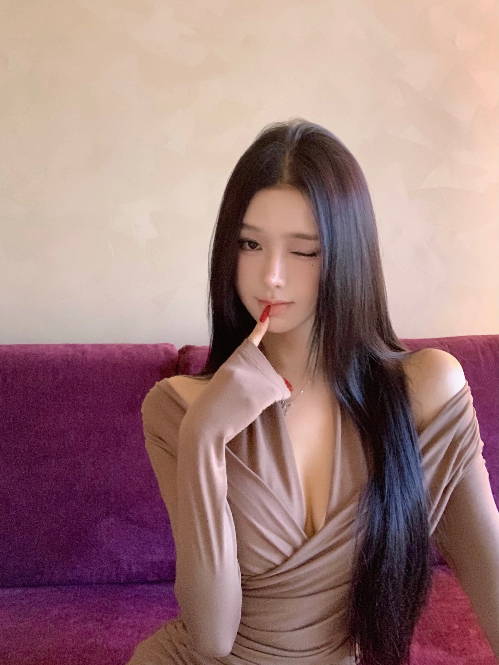 정가 실사 긴팔 드레스 몸매 가꾸기 슬림해 보이는 품격 인사이드 가져 가라. 트임 행침 목 타이트 스커트 롱 스커트 상세 이미지 3