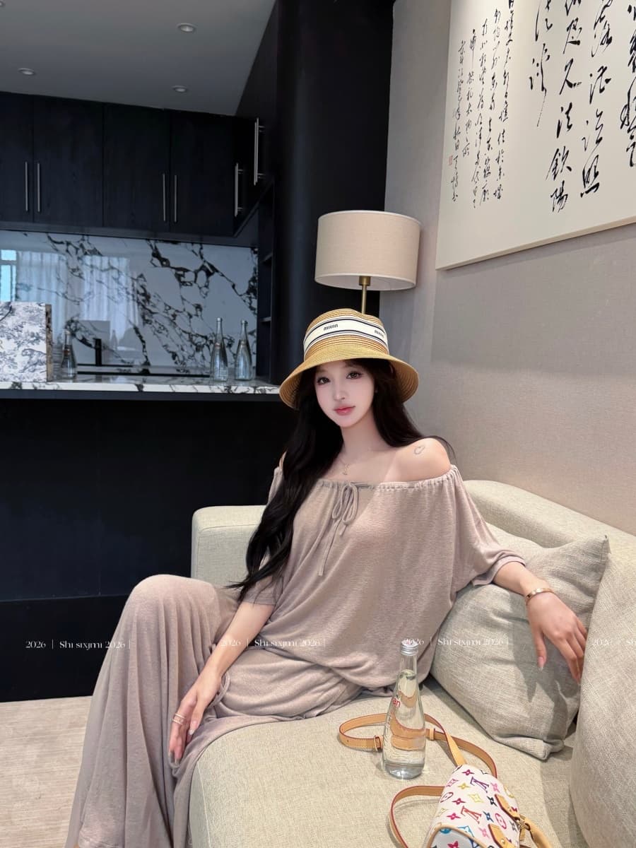정가 실사 아마 느긋한 루즈핏 대 에디션 펌프 로프 칼라 대 치마 반 스커트 슬림해 보이는 세트 상세 이미지 9