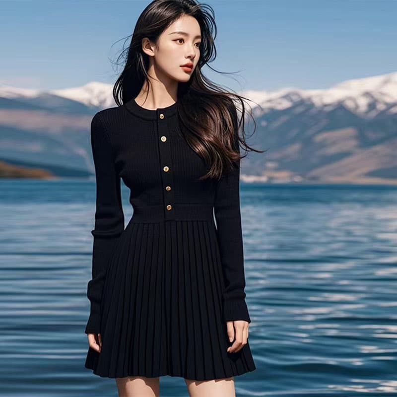 검정색 샤오시엔 그는 벤 바람 드레스 아이들 조기 봄 2026 년 새로운 작은 키 고급 센스 봄 착용 가져 가라. 상세 이미지 8