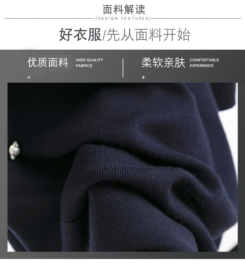 한국 빛 럭셔리 우아함 위엄있는 홍콩 스타일 레트로 작은 샤넬 스타일 품격 니트 드레스 가을 겨울 금속 버클 스웨터 드레스 상세 이미지 7