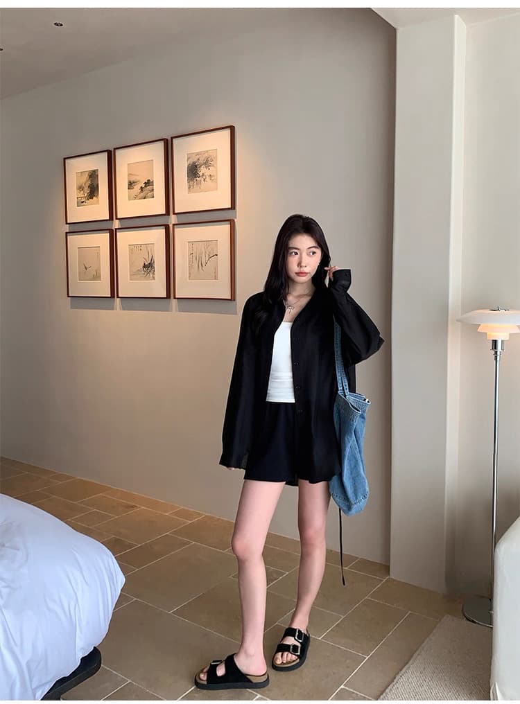 인터넷 그림 주간 실크 자외선 차단 여성 셔츠 여름 얇은 스타일 빛 럭셔리 고급 센스 오픈 가디건 외부 가져 가라. 셔츠 상세 이미지 20