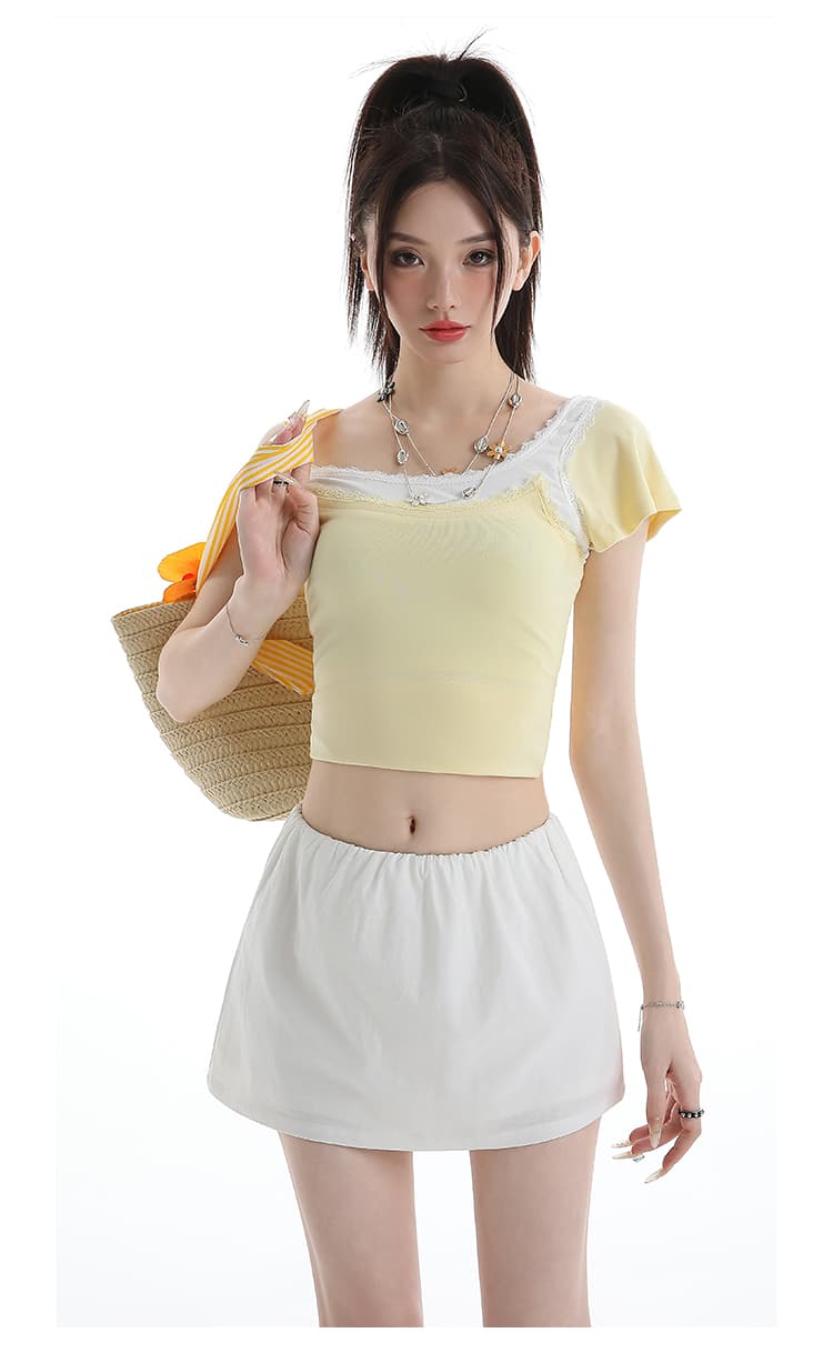 실사 순수한 욕망 핫걸 중 로우 웨이스트 반신 스커트 2026 여름 캐주얼 여성 다용도 아마 한 마디 타이트 스커트 바지 상세 이미지 24