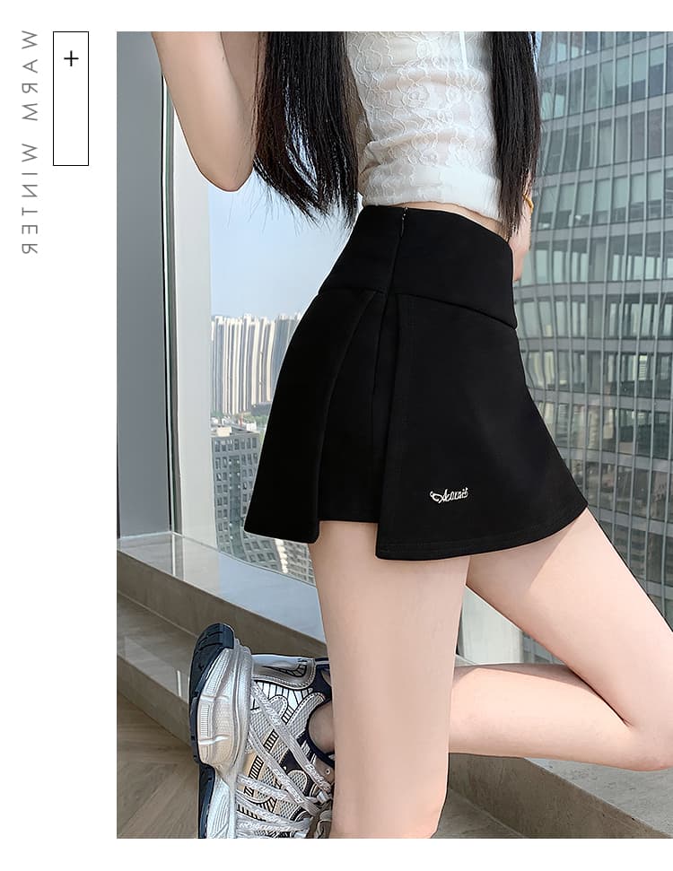 실사 핫걸 반신 스커트 2026 여름 소녀 운송 동적 트임 노출 방지 디자인 센스 한 마디 운동 바지 상세 이미지 27