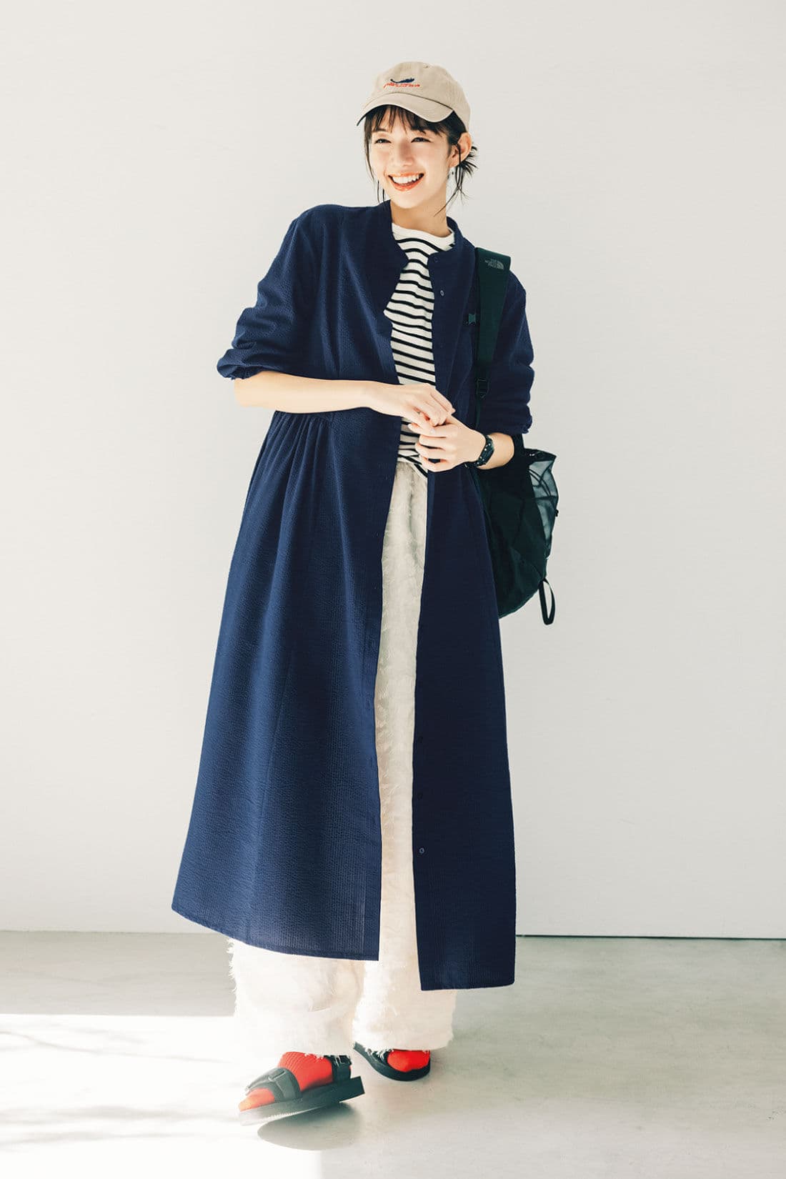 재고 있음 가을 일본식 문예 싱글 줄 버튼 다용도 편안함 셔츠 드레스 작은 대중 루즈핏 치마