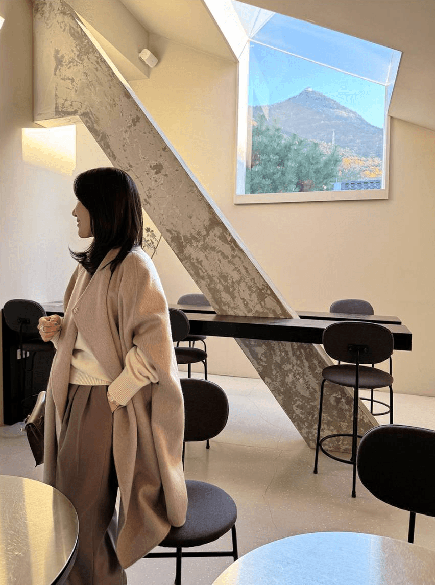 재고 있음 한국 chic 고급 센스 모직 망토 숄 품격 폴로 칼라 모직 코트 재킷 상세 이미지 9