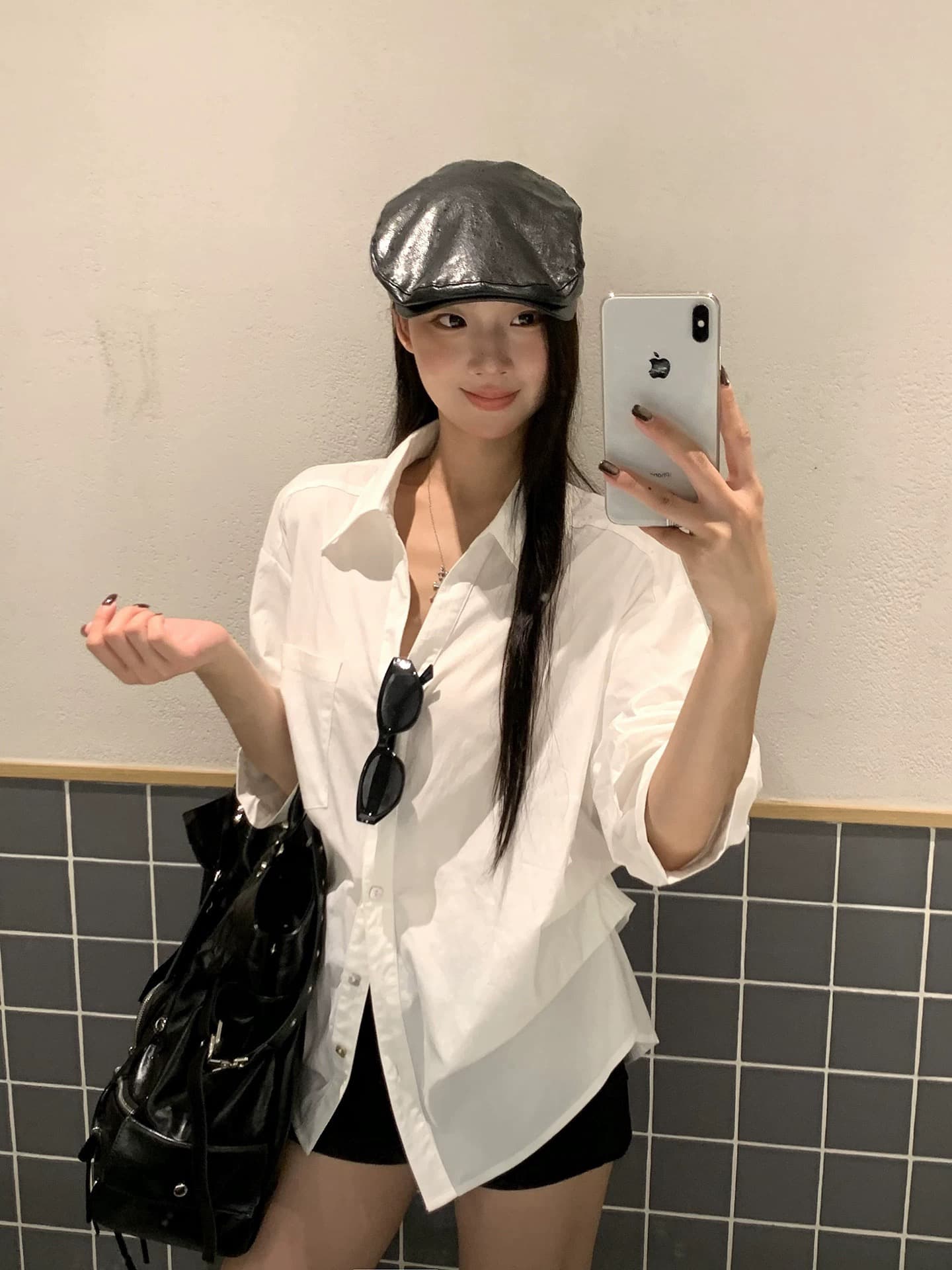 레드 맨 파빌리온 화이트 여성 셔츠 봄 착용 가져 가라. 2026 새로운 프랑스식 맨위 루즈핏 디자인 센스 고급 센스 셔츠