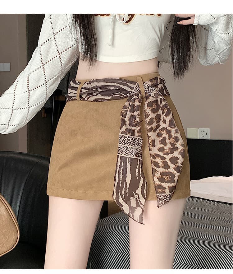 실사 레트로 핫걸 사슴 캐시미어 경기 스카프 디자인 센스 하이웨이스트 몸매 가꾸기 슬림해 보이는 다용도 세련된 반신 스커트 여성 상세 이미지 20