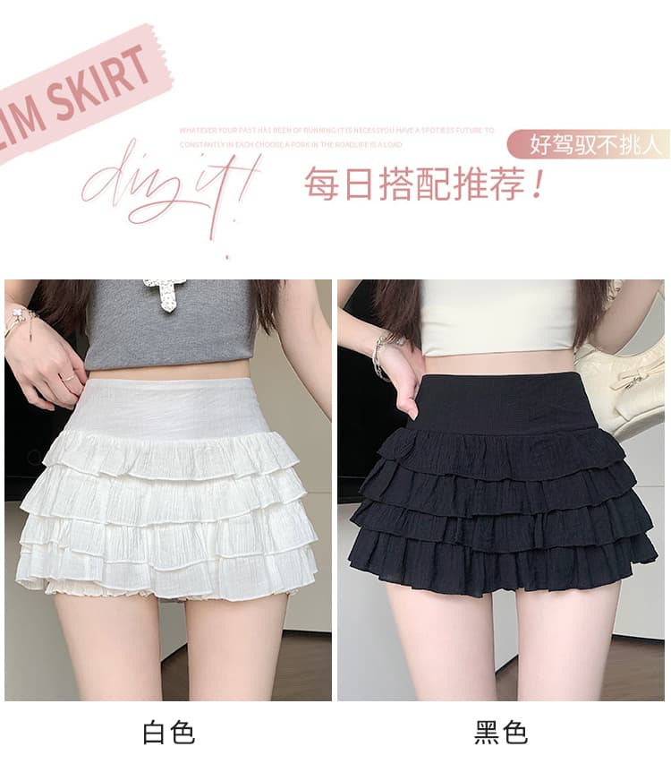 실사 새로운 순수한 욕망 바람 플리츠 미니 스커트 여성 디스플레이 높음 슬림해 보이는 화이트 케이크 드레스 인터넷 유명인 치마바지 상세 이미지 13