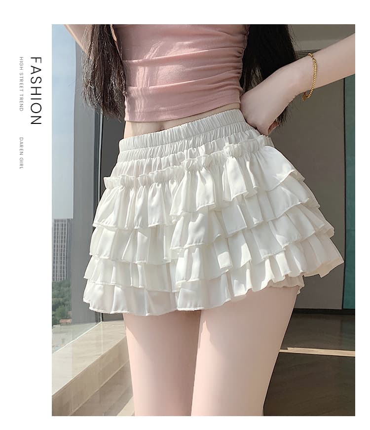 실사 2026 새로운 순수한 욕망 바람 플리츠 미니 스커트 여성 디스플레이 높음 슬림해 보이는 화이트 케이크 드레스 인터넷 유명인 치마바지 상세 이미지 20