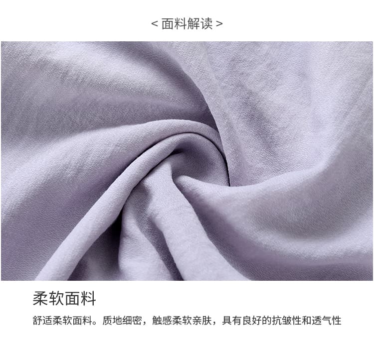 프랑스식 보라색 라운드 넥 반팔 여성 셔츠 여름 2026 여름 새로운 프릴 거품 소매 셔츠 짧은 맨위 상세 이미지 10