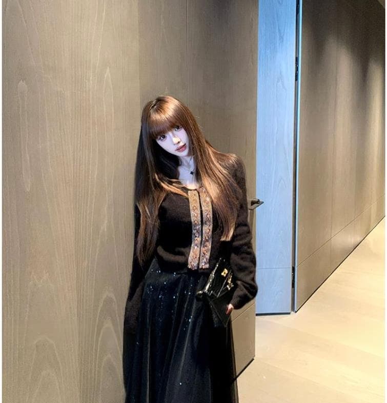가을 겨울 새로운 작은 샤넬 스타일 니트 오픈 가디건 품격 다용도 쇼트 스타일 스웨터 코트 상세 이미지 6