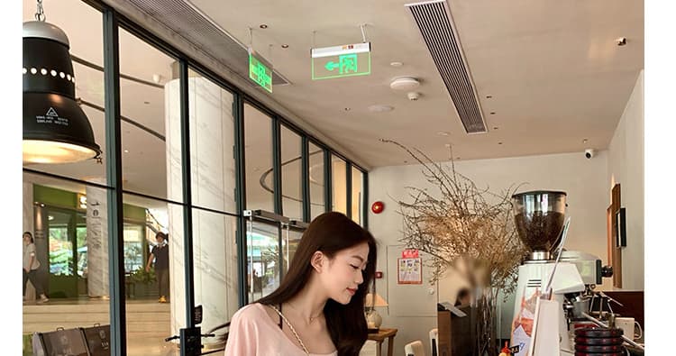 재고 있음 여름 신제품 품격 패션 출퇴근 캐주얼 세트 니트 슬립 드레스 표지 롱 스커트 상세 이미지 62