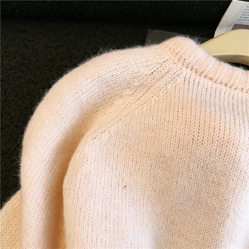 달콤한 자매 바람 레이스 레이스 나비 매듭 스웨터 여성 코트 따뜻한 부드럽다 찹쌀 루즈핏 다용도 연령 감소 니트 오픈 가디건 상세 이미지 11