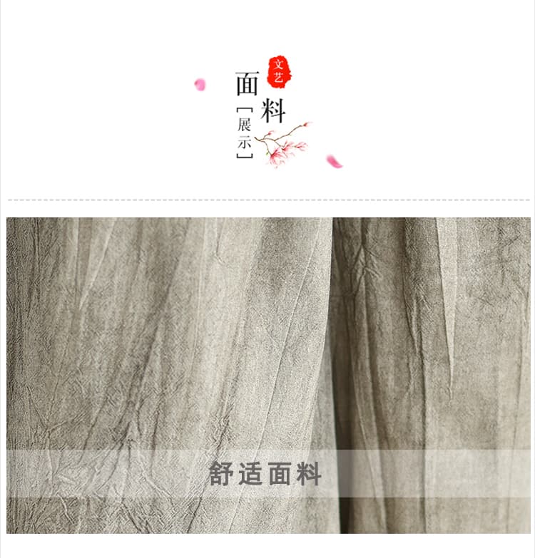 2026 실사 새로운 하이웨이스트 반바지 바지 여름 얇은 스타일 레트로 다용도 루즈핏 홀치기 염색 면 린넨 넓은 다리 오부 바지 상세 이미지 5