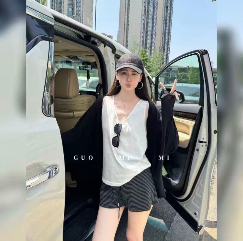 구오 힘 힘 ss 한 부서 익스트림 제인 배트윙 소매 자외선 차단 오픈 가디건 조끼 맨위 이미지 2
