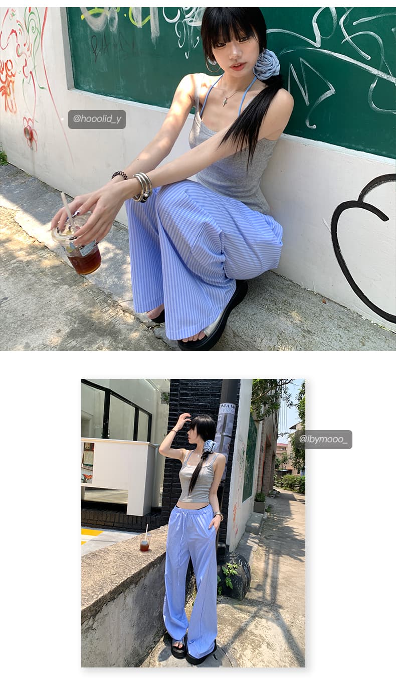 일본식 일상 ootd 여성의 아파트 꿀 여행 슬림해 보이는 광장 칼라 넓은 어깨 리브 슬립 5 가지 색상 선택 사항 상세 이미지 11