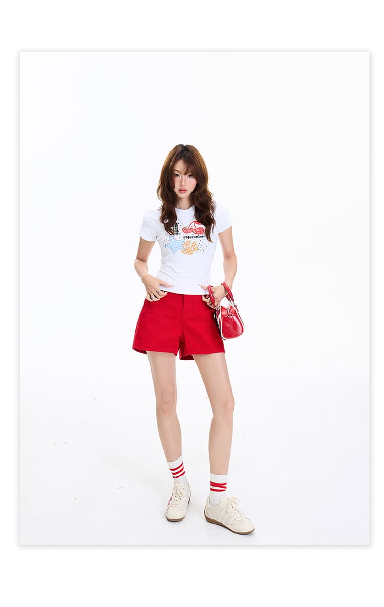 일본 싱글 여름 도파민 아메리칸 레트로 하이웨이스트 넓은 다리가 짧다. 바지 여성 여름 루즈핏 스트레이트 슬림해 보이는 청바지 상세 이미지 11